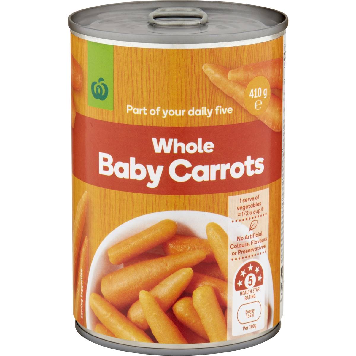 Woolworths Whole Baby Carrots Baby 410g