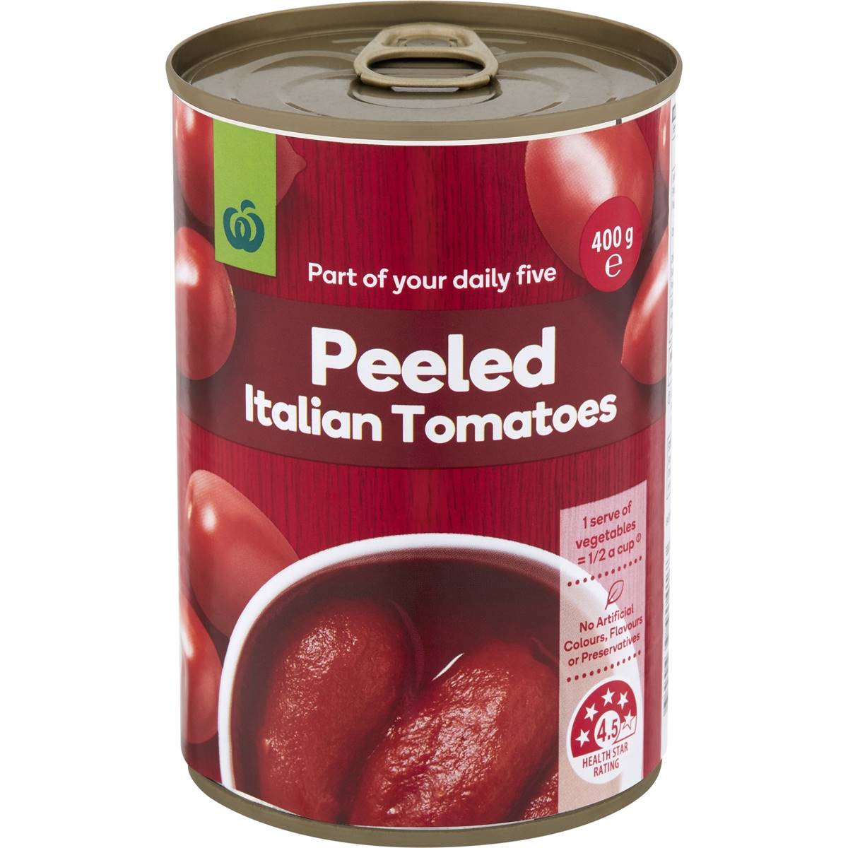 Woolworths Italian Peeled Tomatoes 400g