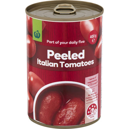 Woolworths Italian Peeled Tomatoes 400g