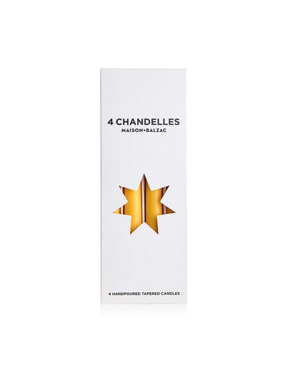 Chandelles Miel Tapered Candles 4pk