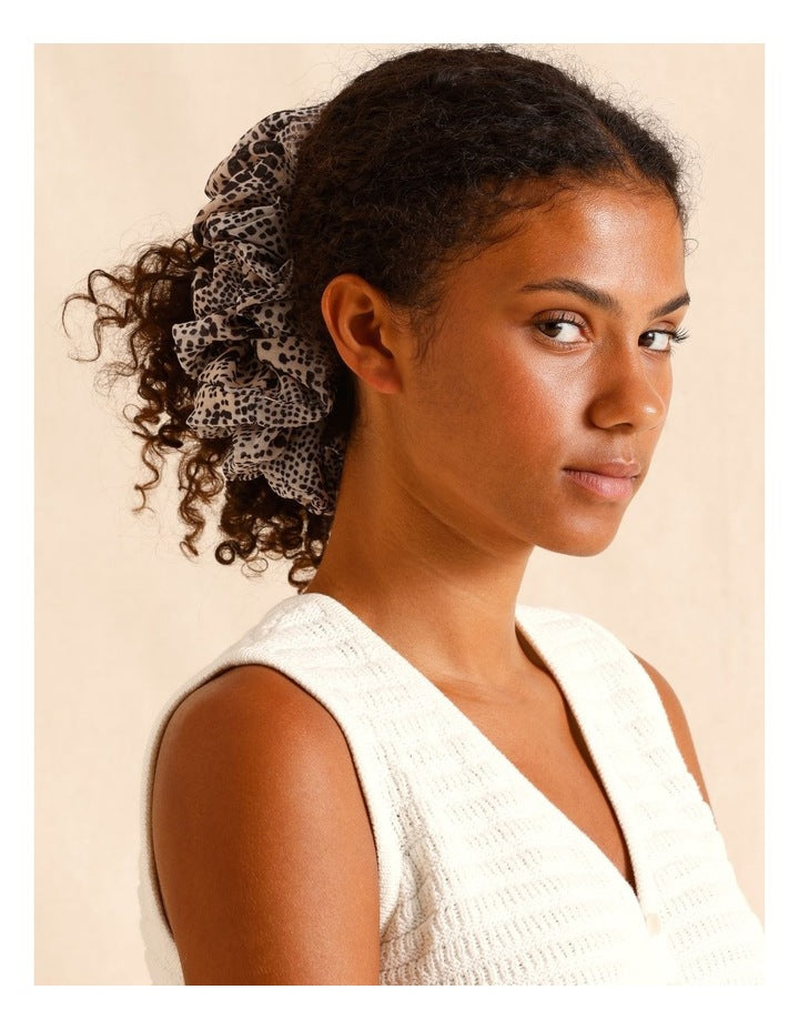 Briony Large Scrunchie in Animal
