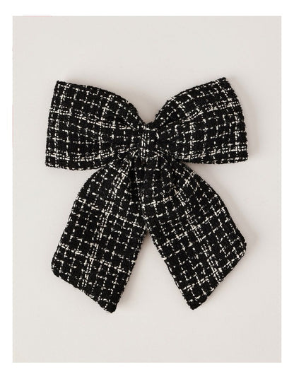 Lotus Bow Clip/Hair Tie in Tweed