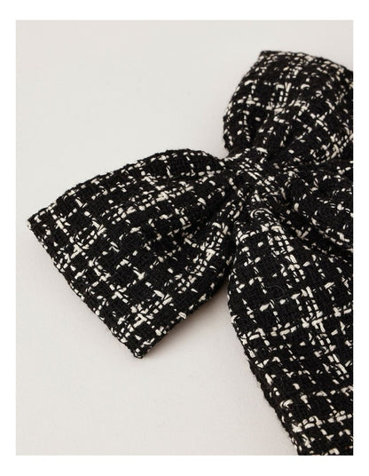 Lotus Bow Clip/Hair Tie in Tweed