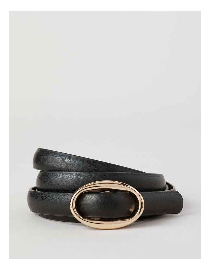 Brie Leather Belt in Black