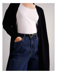 Brie Leather Belt in Black