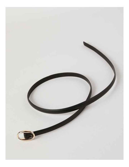 Brie Leather Belt in Black