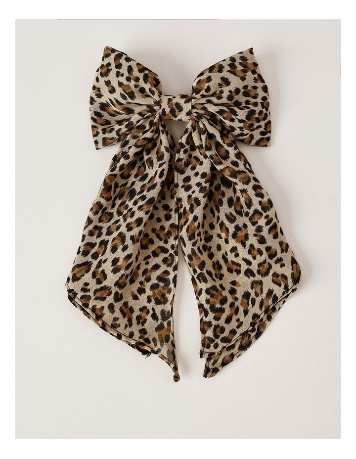 Daisy Leopard Bow in Assorted