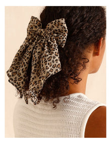 Daisy Leopard Bow in Assorted