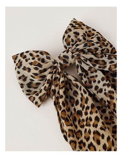 Daisy Leopard Bow in Assorted