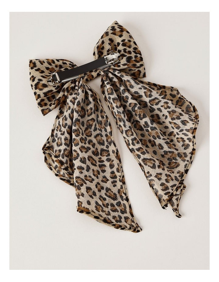 Daisy Leopard Bow in Assorted