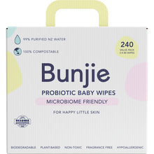 Bunjie Baby Probiotic Baby Wipes 3 x 80 pack