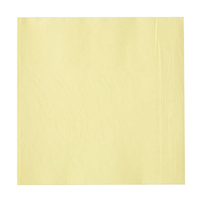 20 Piece Pastel Yellow Paper Napkins