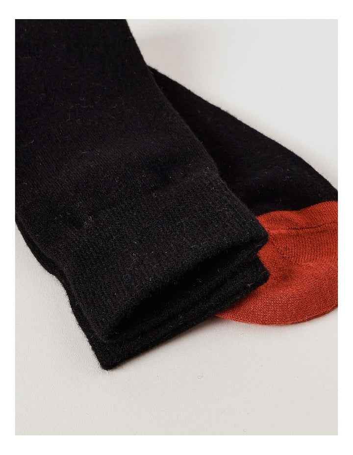 Merino Wool Blend Socks in Black