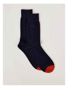 Merino Wool Blend Socks in French Navy