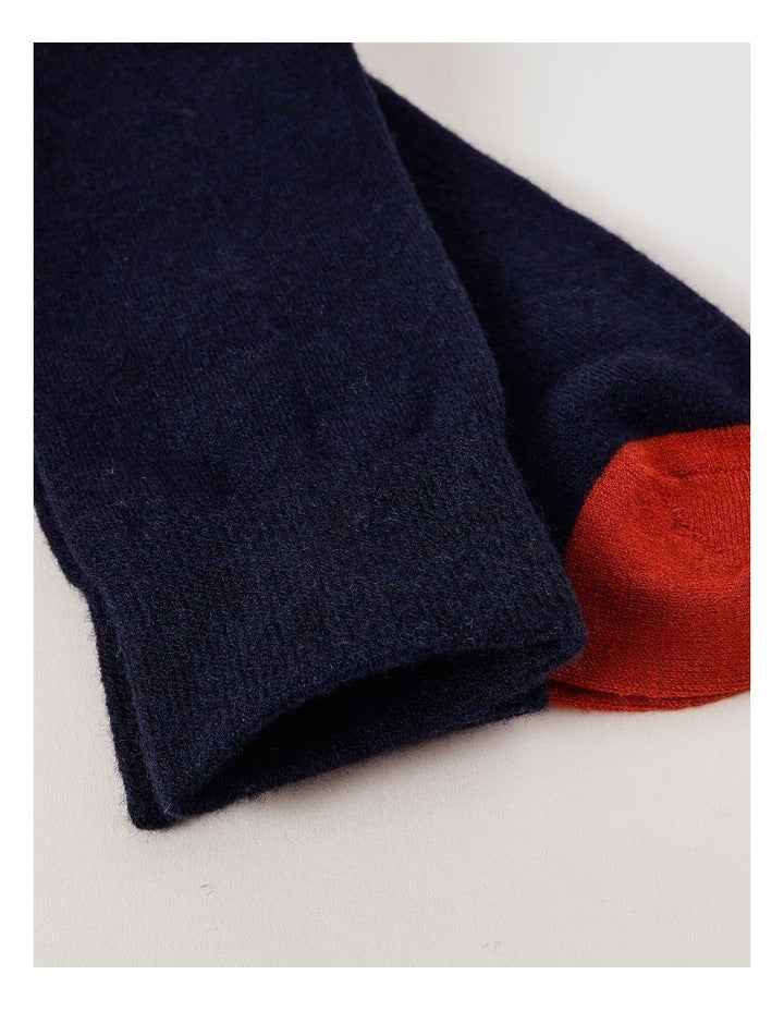 Merino Wool Blend Socks in French Navy