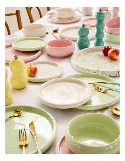 Bubble Dinner Plate in Lemon