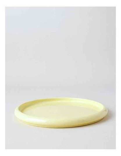 Bubble Dinner Plate in Lemon