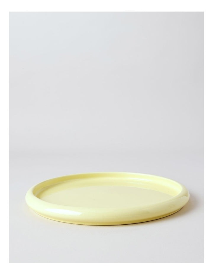 Bubble Dinner Plate in Lemon