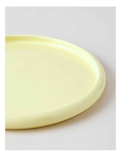Bubble Dinner Plate in Lemon
