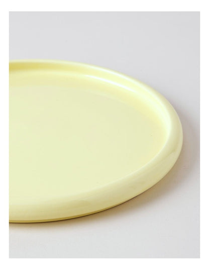 Bubble Dinner Plate in Lemon