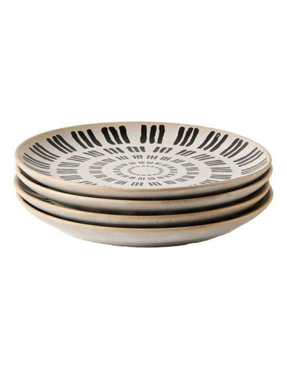 Kimmie Striped Side Plate Set 4 Piece in Multi