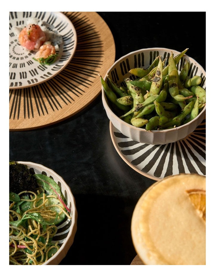 Kimmie Noodle Short Stripe Bowl in Multi