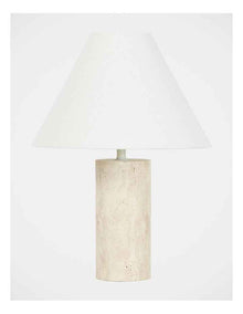 Astrid Travertine Table Lamp 43cm in Brown