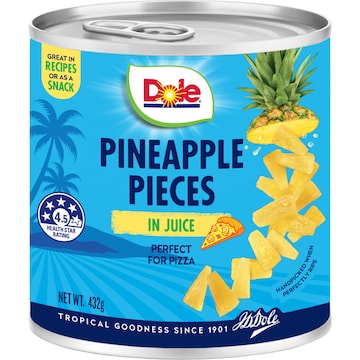 Dole Pineapple Pieces In Juice 432g