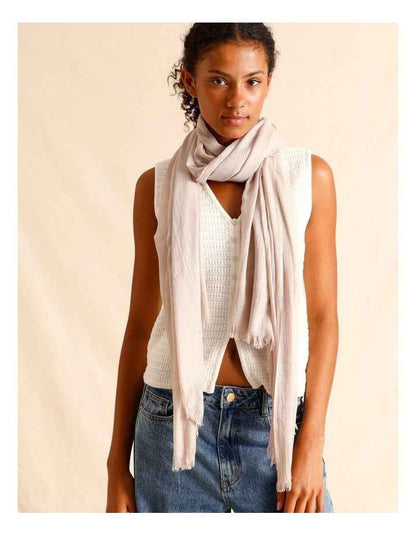 Singapore Solid Scarf in Taupe