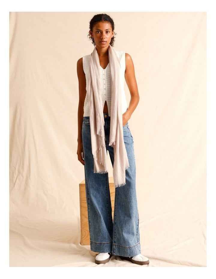 Singapore Solid Scarf in Taupe