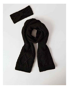 Scarf/Headband Gift Box Set in Black