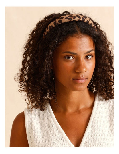 2 Pack Headband in Black/Leopard