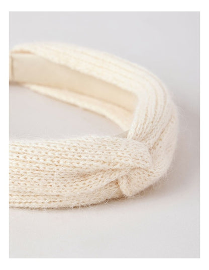 Knitted Headband in Ivory