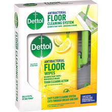 Dettol Antibacterial Floor Mop System With 25 Floor Cleaning Wipes 1 Pack