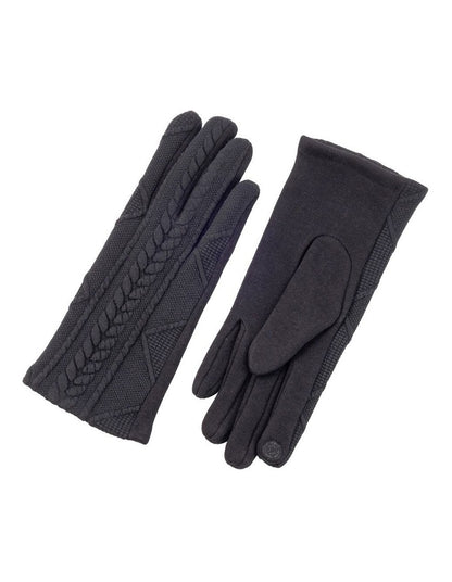 Detailed Front Ponte Glove in Black