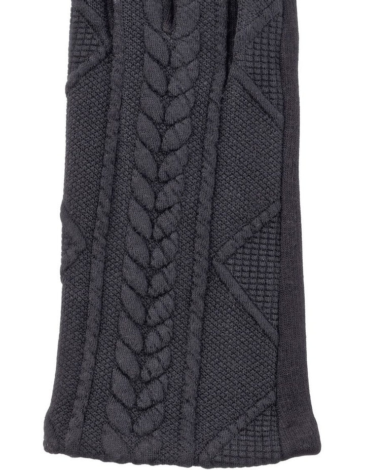 Detailed Front Ponte Glove in Black