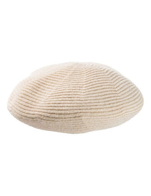Cable Knit Beret in Natural