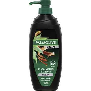Palmolive Men'S Body Wash Shower Gel 3 In 1 Eucalyptus & Cedar 450mL