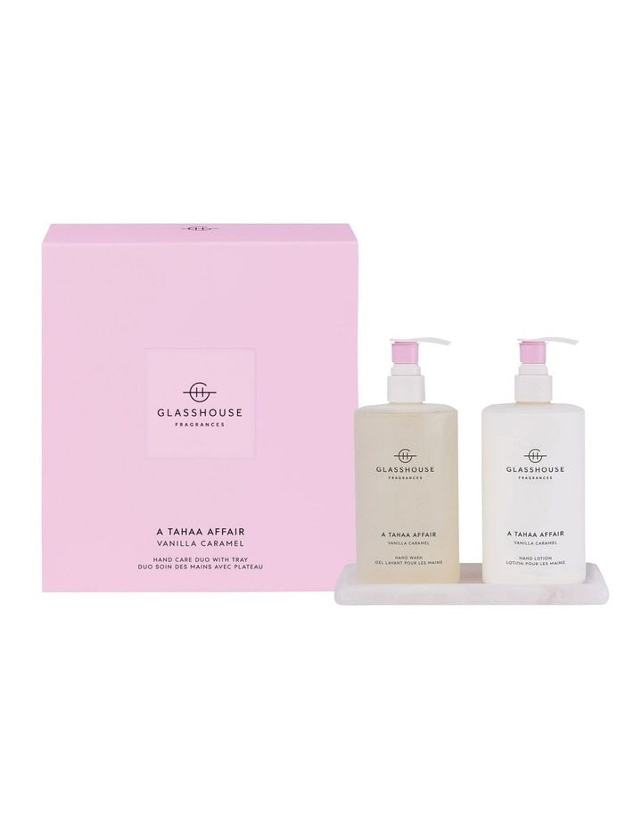 A Tahaa Affair 450ml Hand Wash, Hand Lotion & Tray