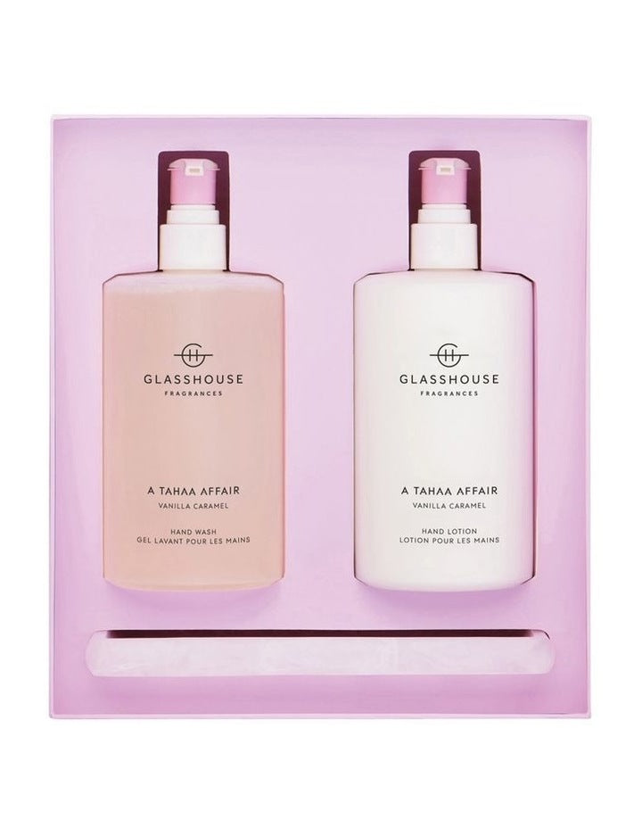 A Tahaa Affair 450ml Hand Wash, Hand Lotion & Tray