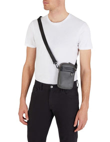 Tulum Faux Leather Shoulder Bag in Grey