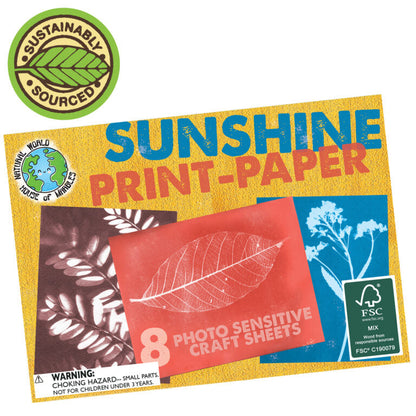 Sun Print Paper Kit Sunshine by House of Marbles Art and craft for kids Travel Toys Best Seller 3yrs+