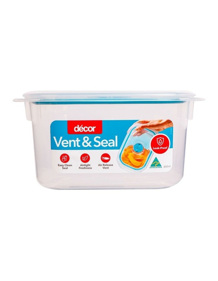 Vent And Seal Plastic Oblong 800ml in Clear