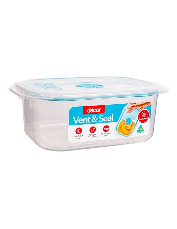 Vent And Seal Plastic Oblong 1L in White