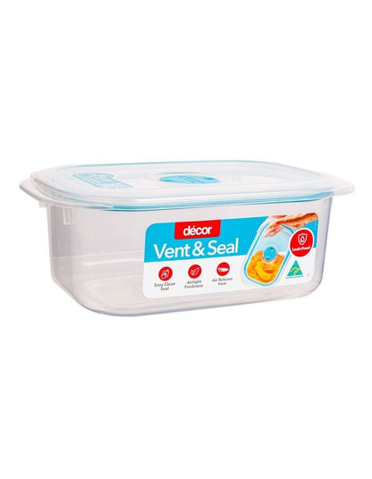 Vent And Seal Plastic Oblong 1L in White