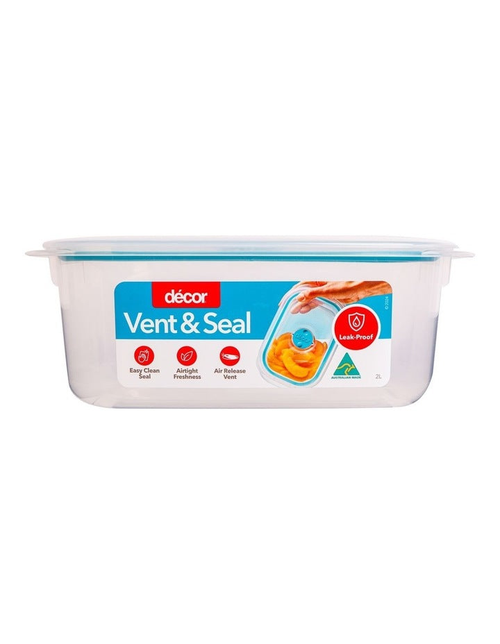 Vent And Seal Plastic Oblong 2L in White