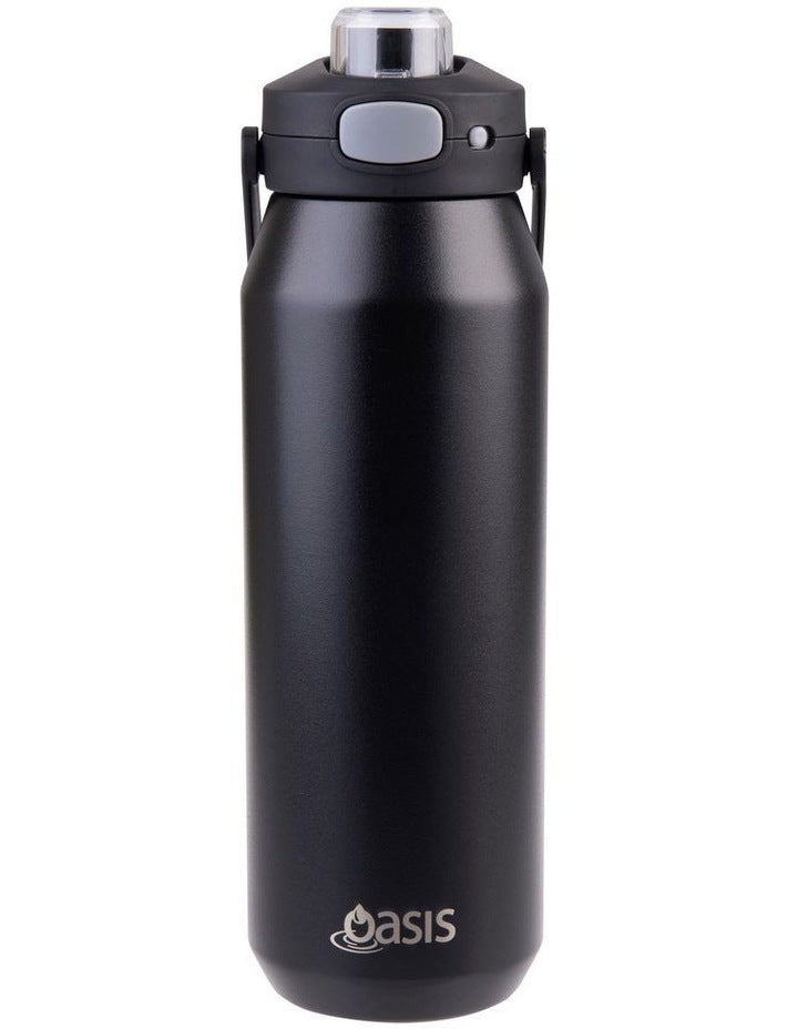 Ceramic Lined Stainless Steel Triple Wall Insulated Capri Drink Bottle in Black
