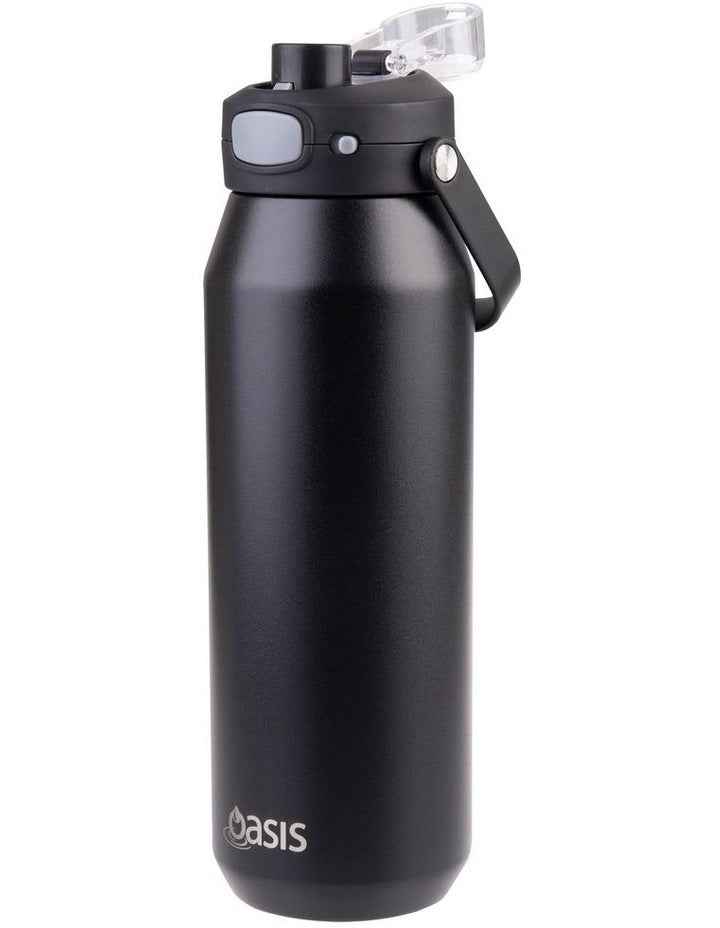 Ceramic Lined Stainless Steel Triple Wall Insulated Capri Drink Bottle in Black