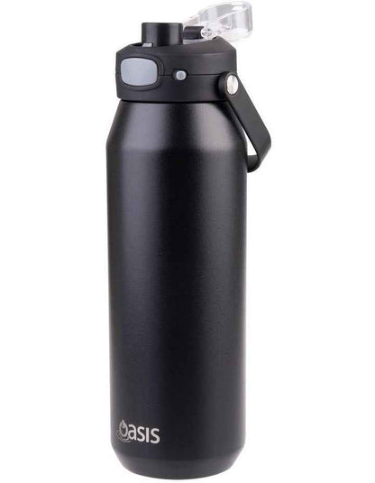 Ceramic Lined Stainless Steel Triple Wall Insulated Capri Drink Bottle in Black