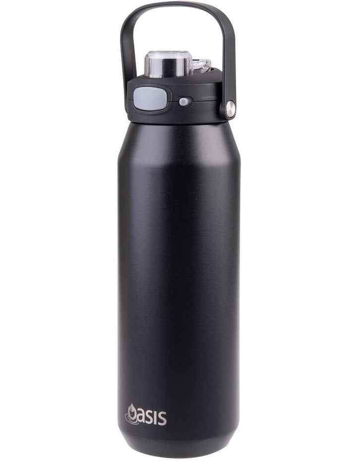 Ceramic Lined Stainless Steel Triple Wall Insulated Capri Drink Bottle in Black